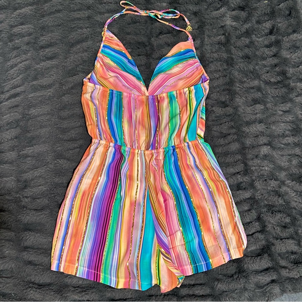 Luli Fama Multicolor Striped Swim Coverup - Picture 7 of 8